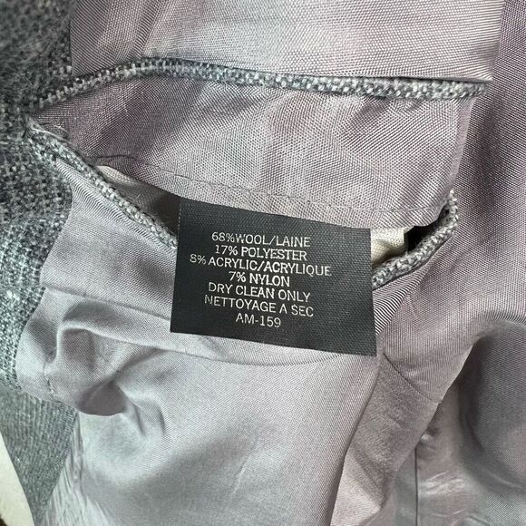 Yves St Germain Wool Blend Gray Tweed Blazer Jacket Mens Size 44 Coat Vintage - Picture 7 of 13